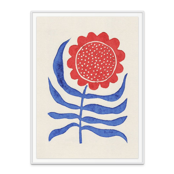 Red Flower / Lino Art Print