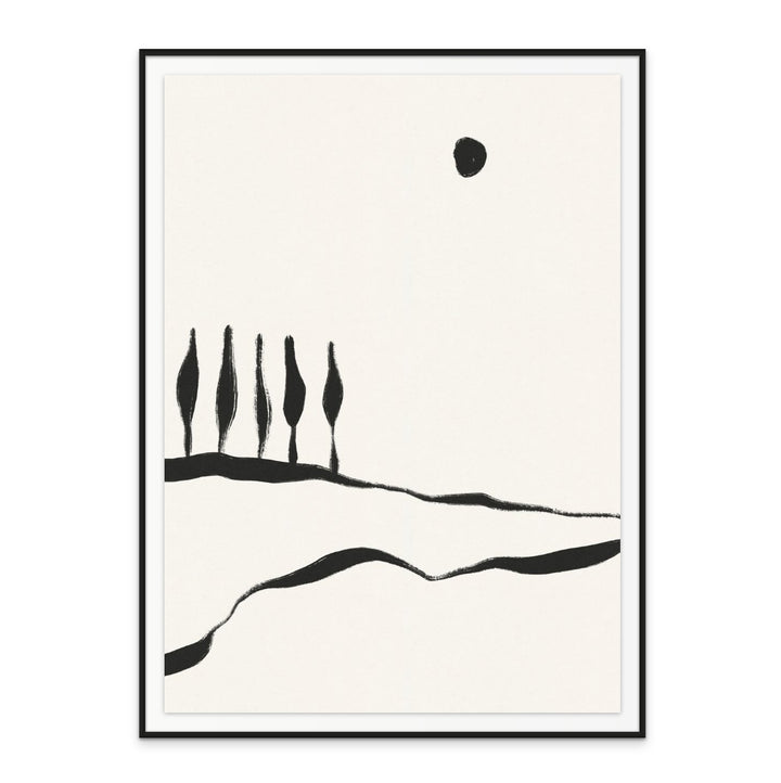 Minimal Line Landscape #1 Art Print