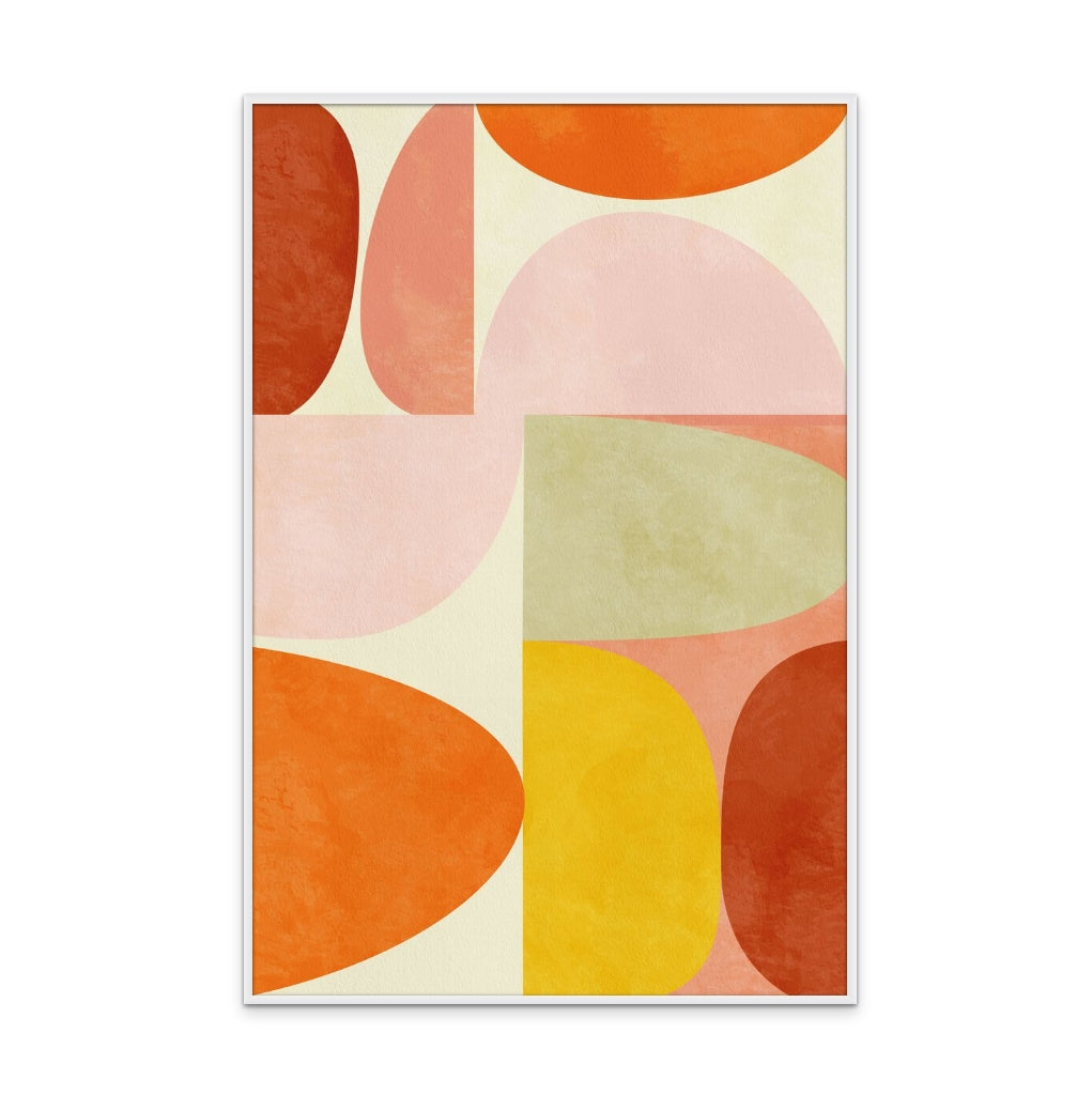 Warm Pastel Geometry Art Print