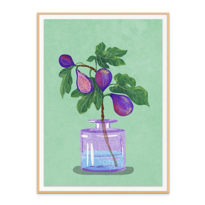 Figs branch in vase Art Print