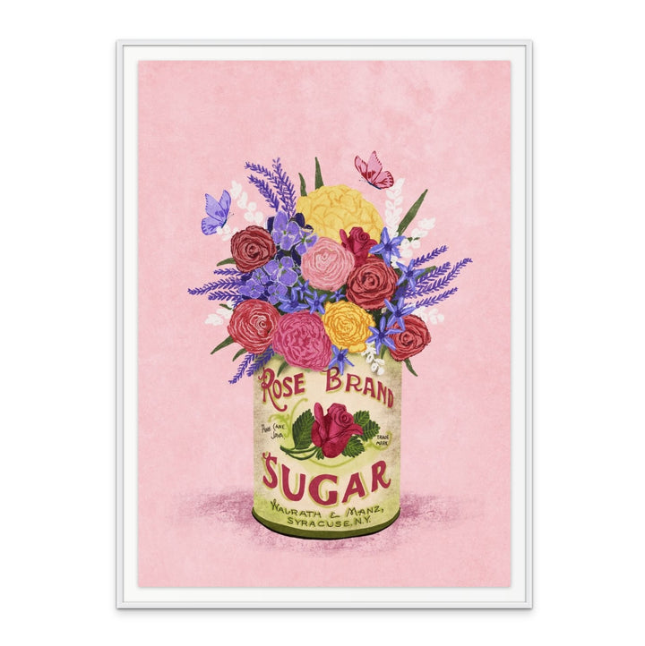 Flowers In a vintage can Art Print