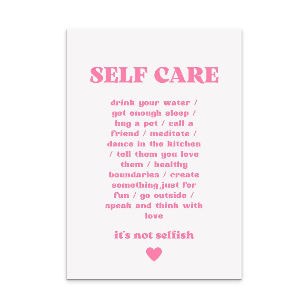 Self Care Art Print