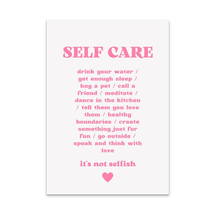 Self Care Art Print