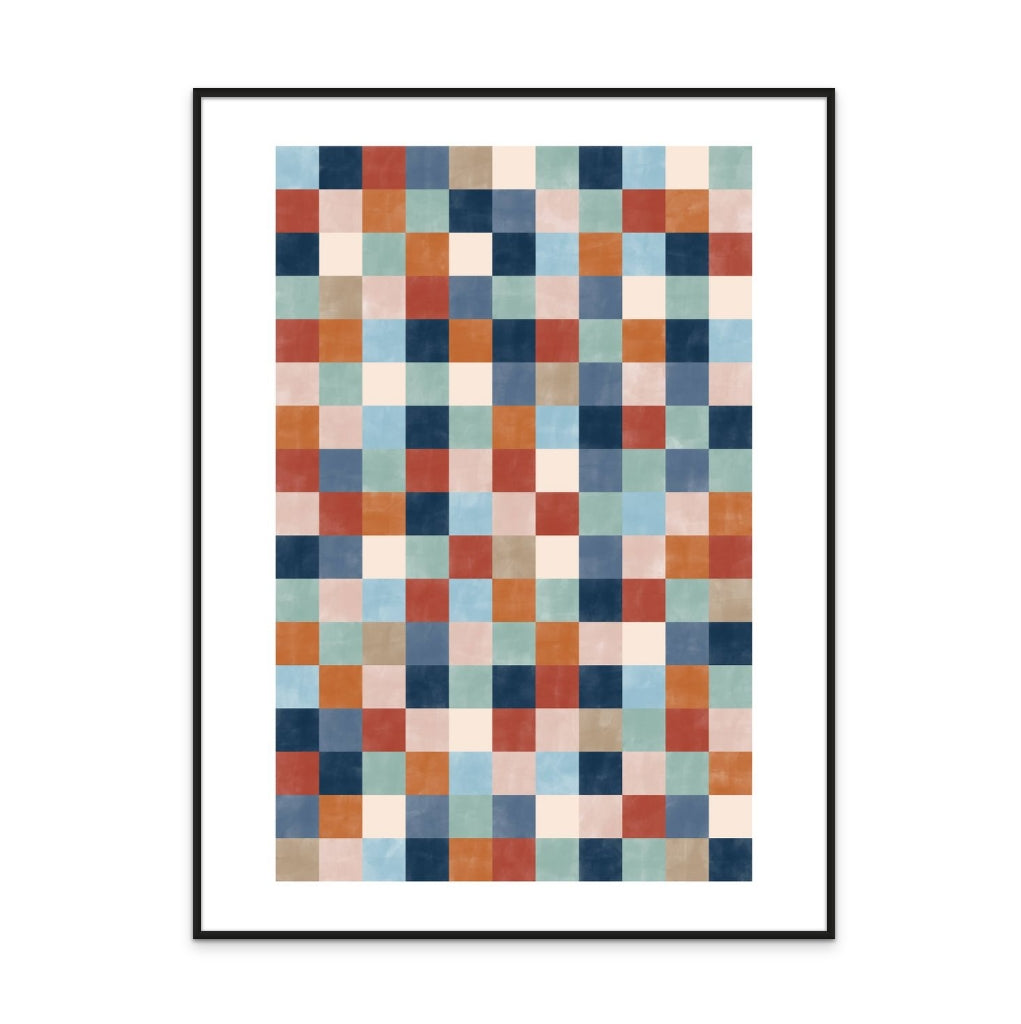 Colorful squares Art Print