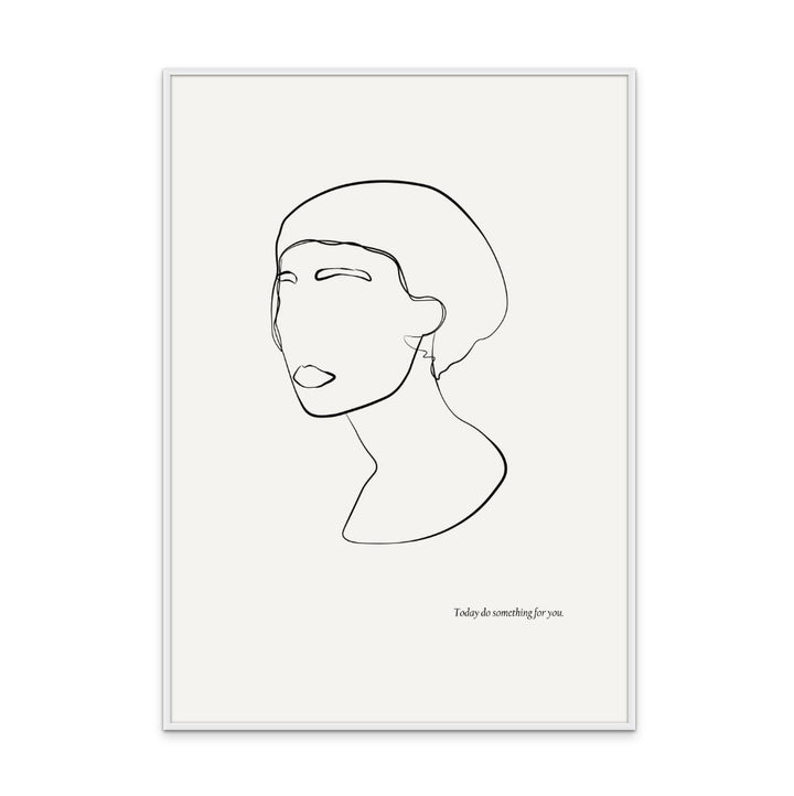 Abstract female portrait Art Print