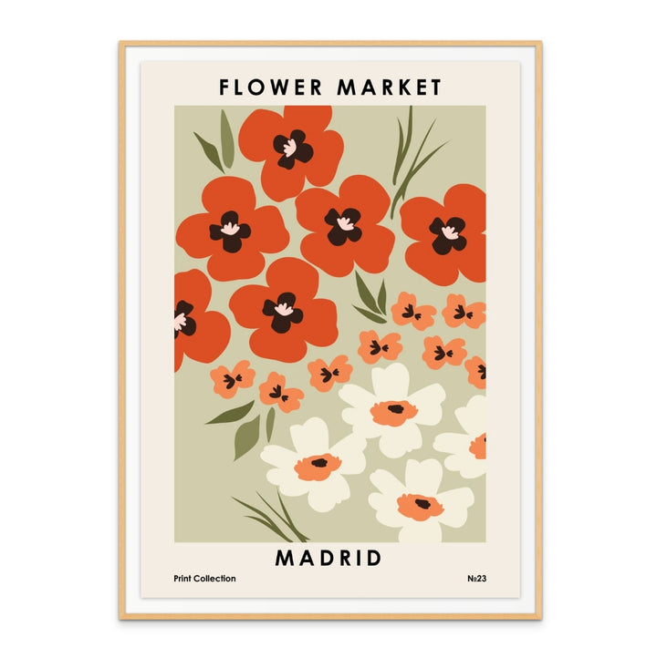 Flower Market Madrid Art Print