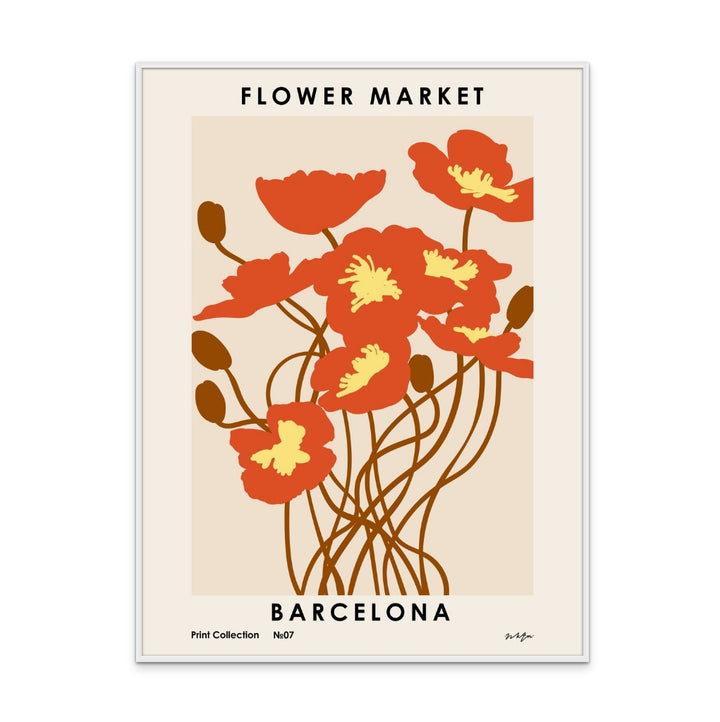 Flower Market. Barcelona Art Print