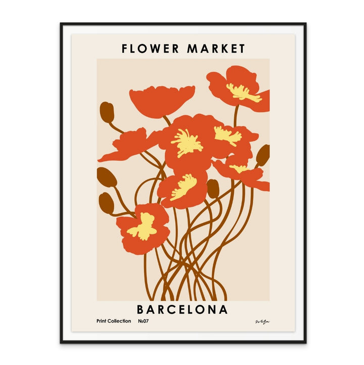 Flower Market. Barcelona Art Print