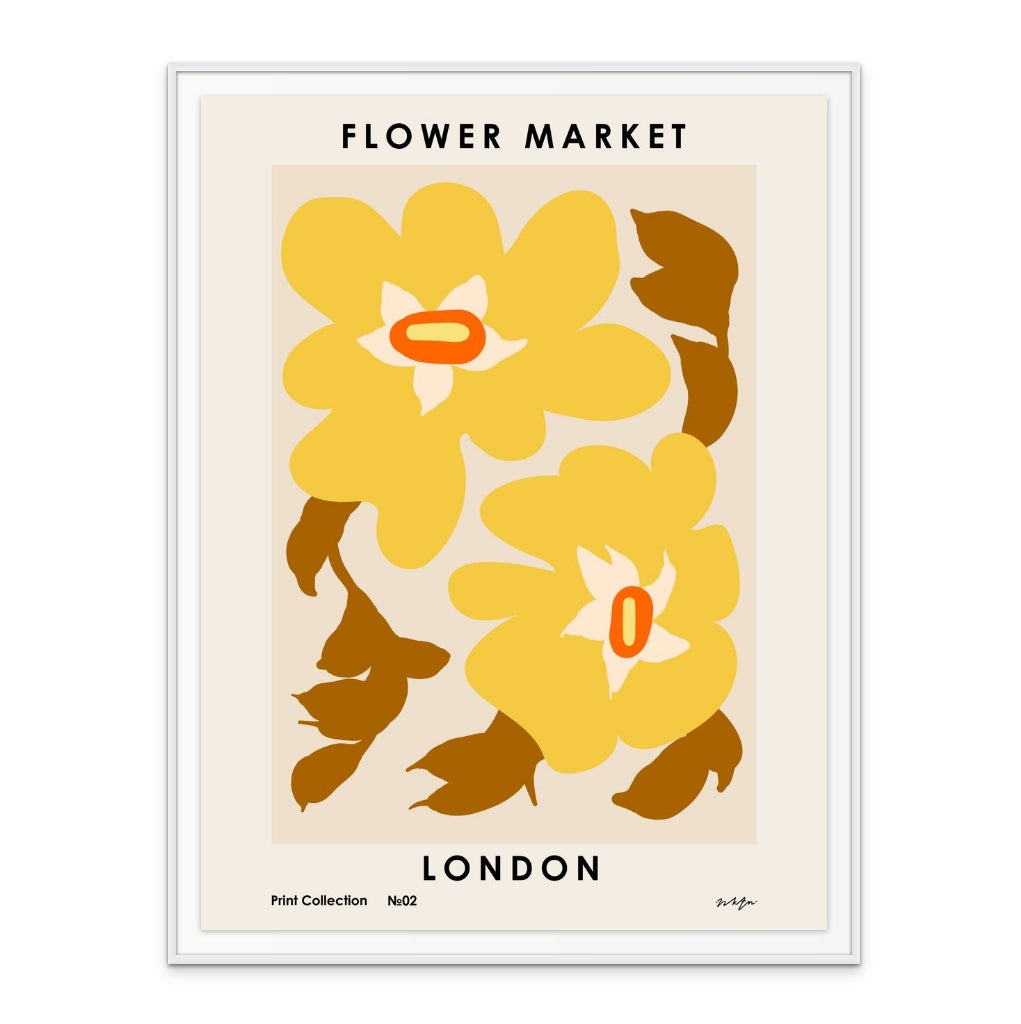 Flower Market. London Art Print