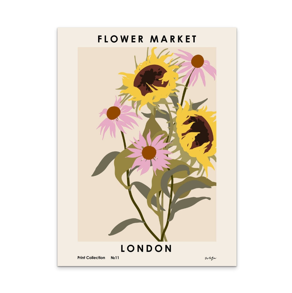 Flower Market. London Art Print