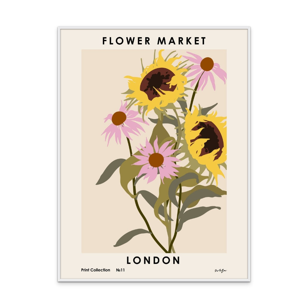 Flower Market. London Art Print