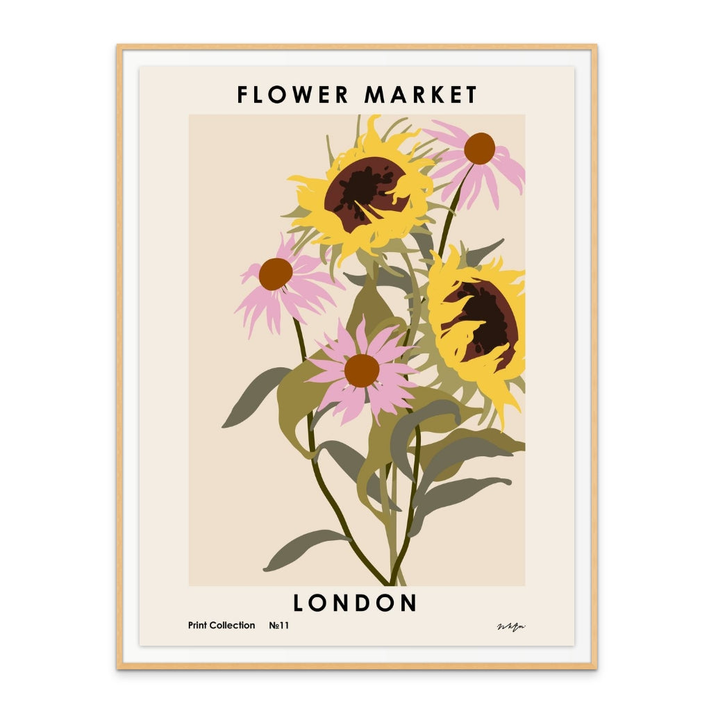 Flower Market. London Art Print