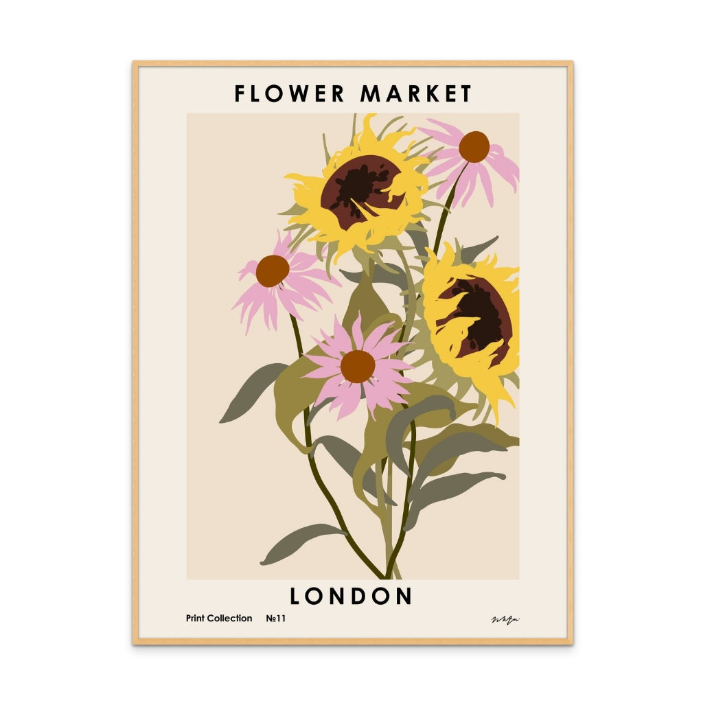 Flower Market. London Art Print