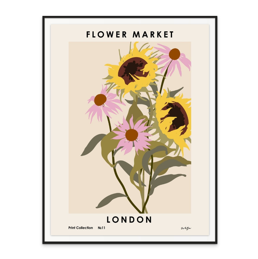 Flower Market. London Art Print