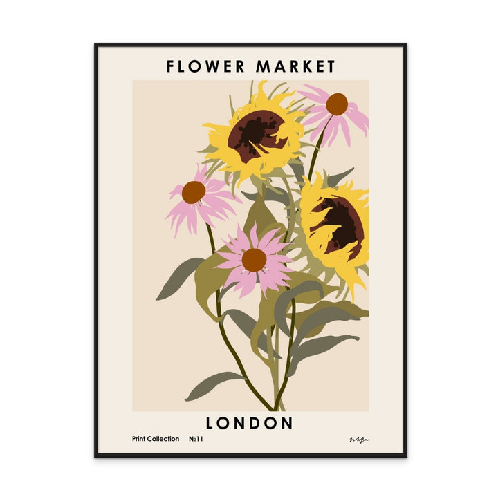 Flower Market. London Art Print