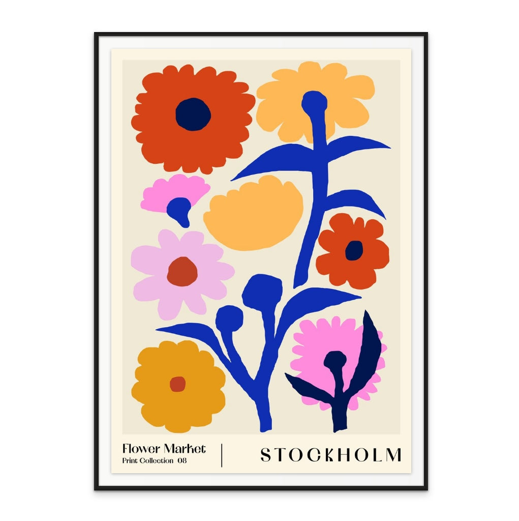 Flower Market. Stockholm Art Print