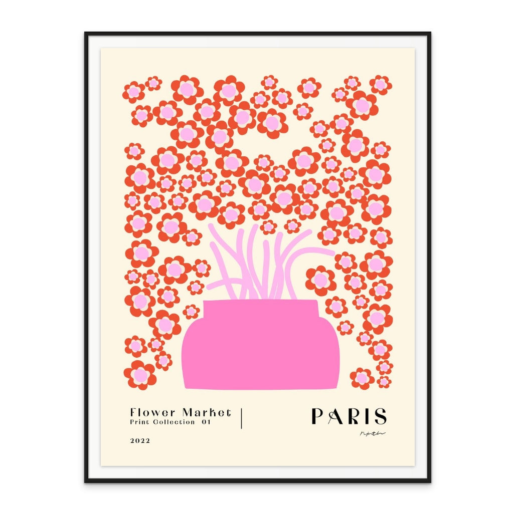 Flower Market. Paris Art Print