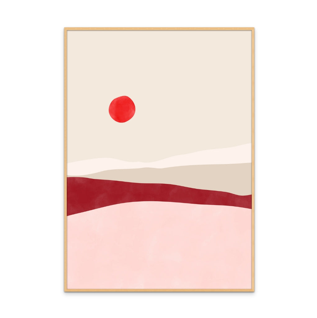 Red sun 2 Art Print