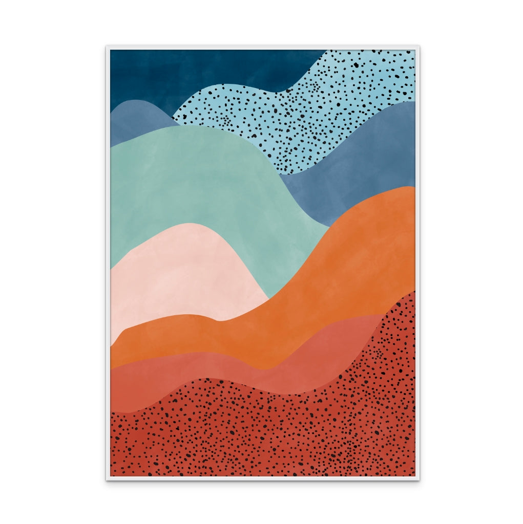 Colorful ripples Art Print