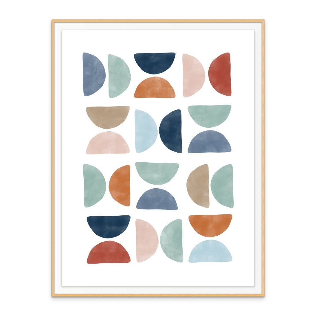 Colorful geometric pattern Art Print