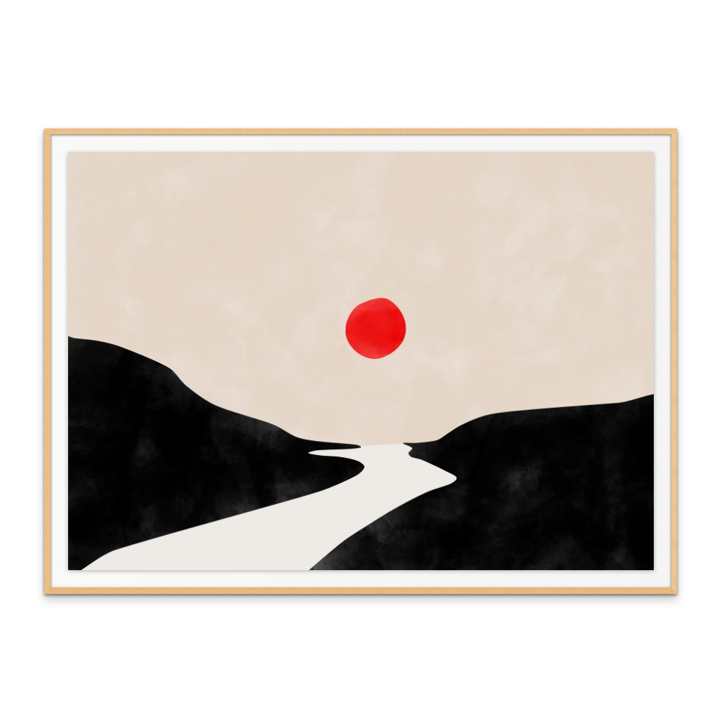 Red sun Art Print