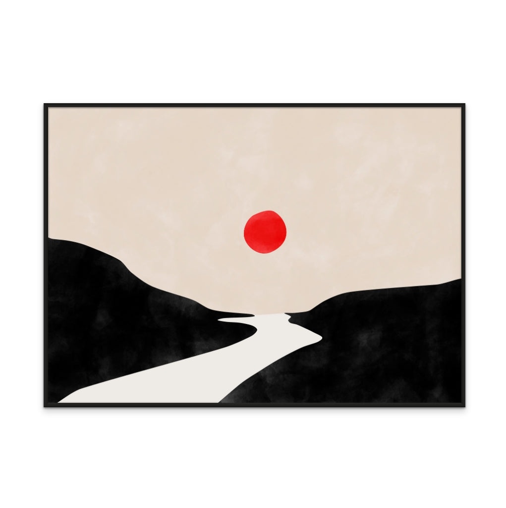 Red sun Art Print