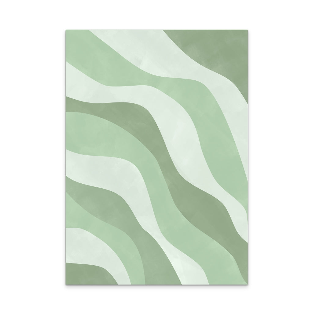 Green waves Art Print