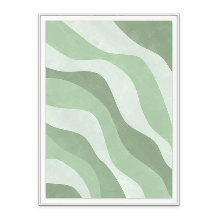 Green waves Art Print