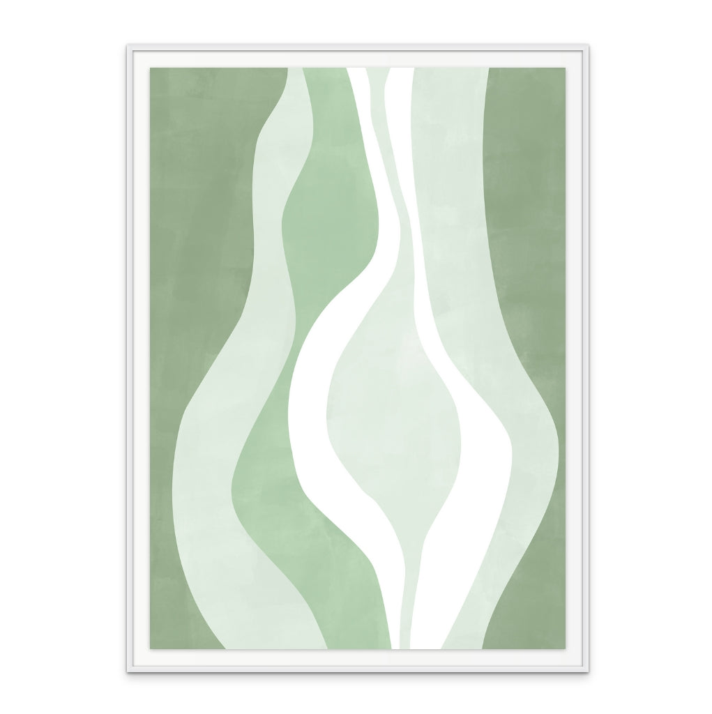 Green waves 2 Art Print