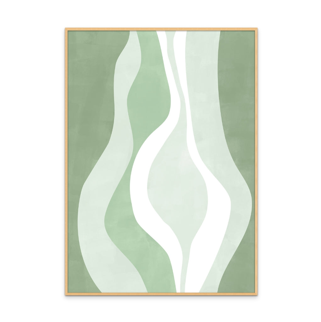 Green waves 2 Art Print