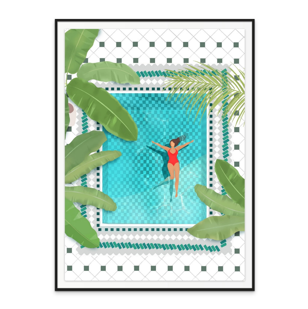 Riad Pool Art Print