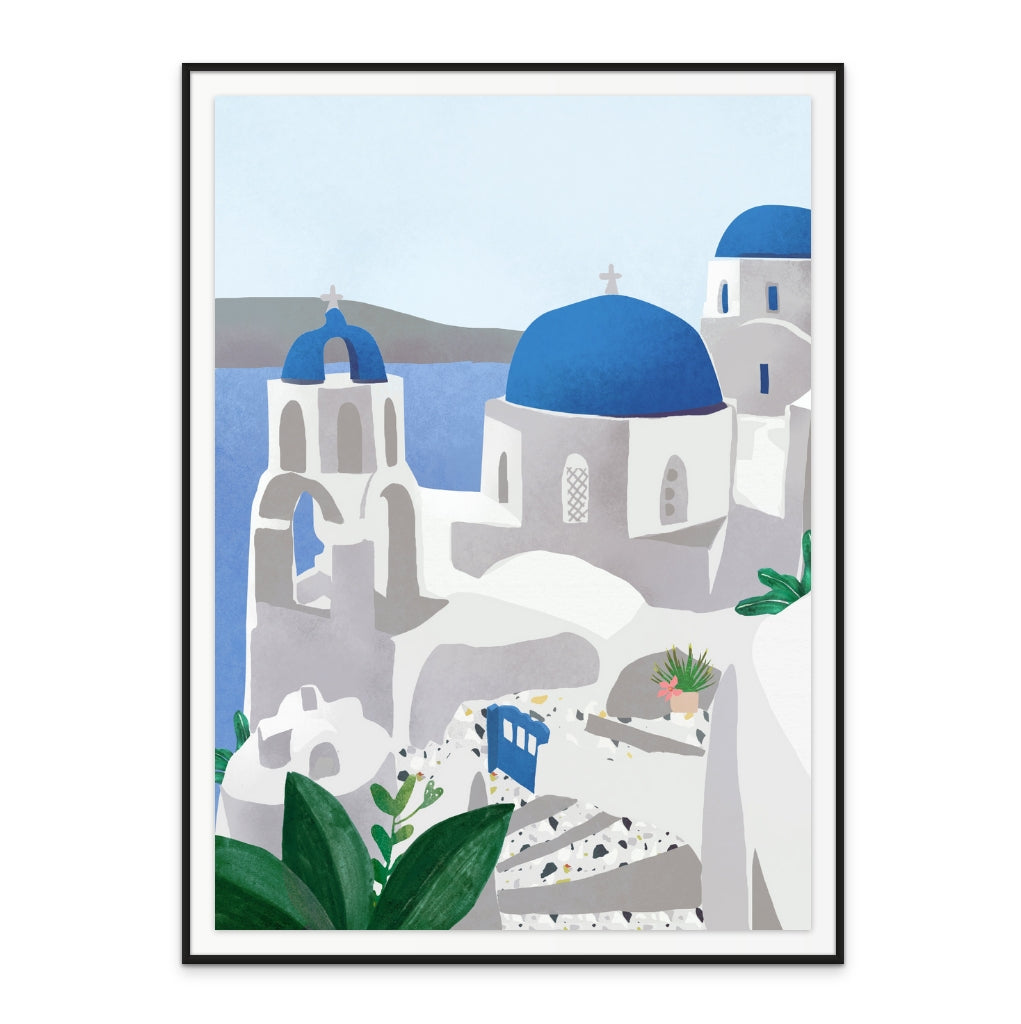 Santorini Island Art Print