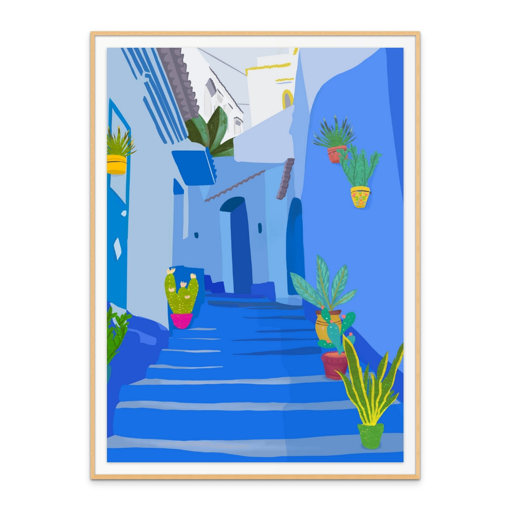 Blue city Art Print