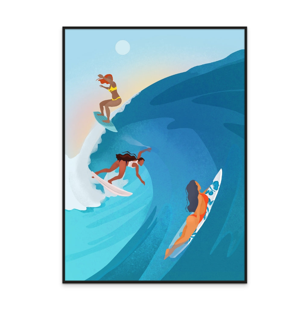 Surfers Art Print