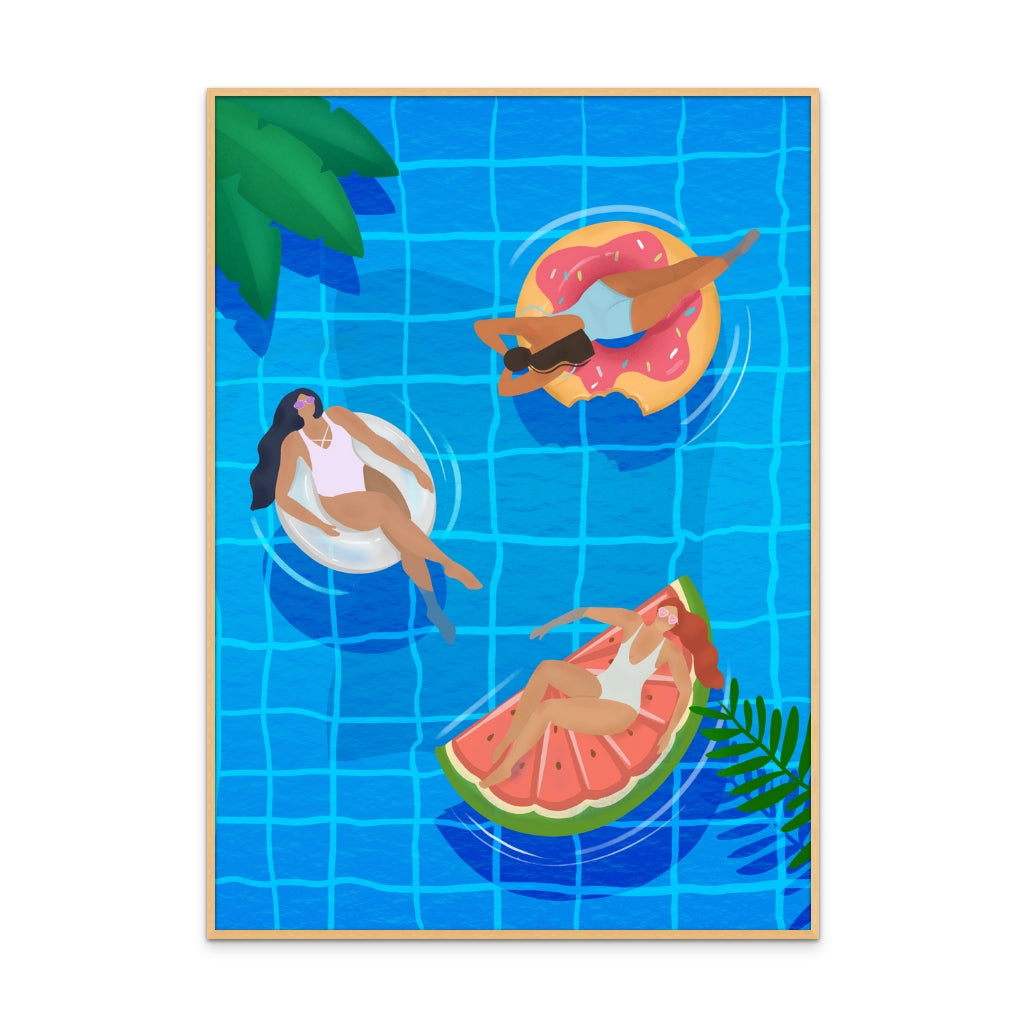 Pool Ladies Art Print