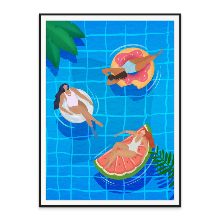 Pool Ladies Art Print