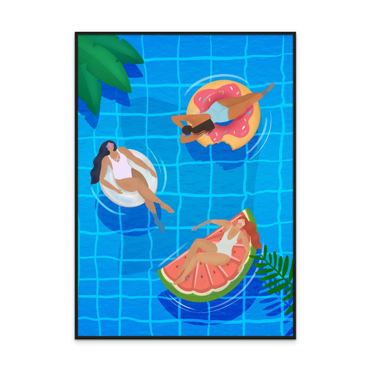 Pool Ladies Art Print