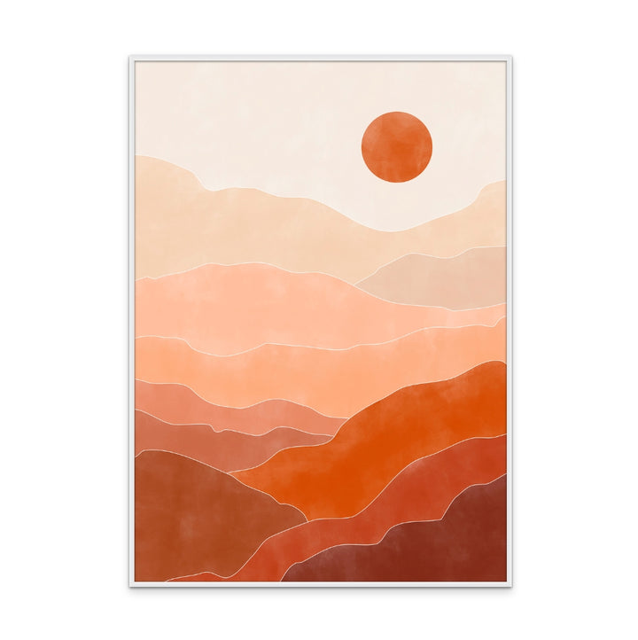 Orange sunset Art Print