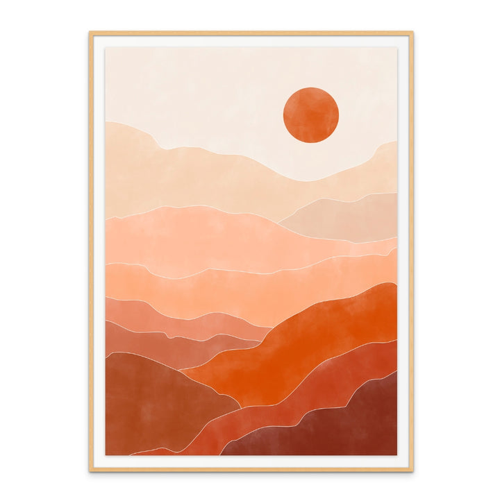 Orange sunset Art Print