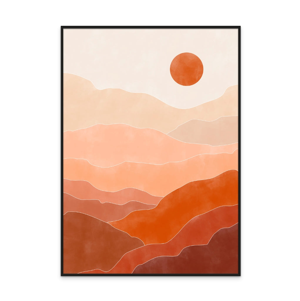 Orange sunset Art Print