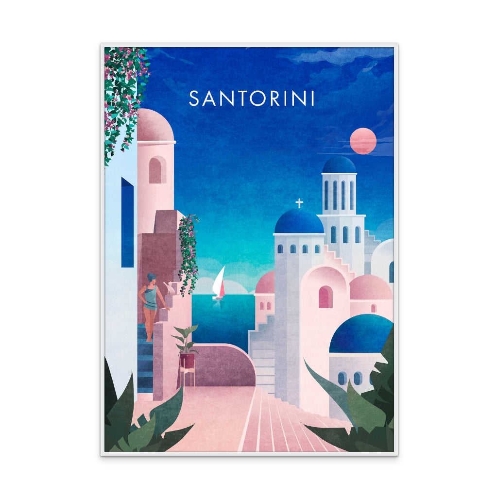 Travel Santorini Art Print