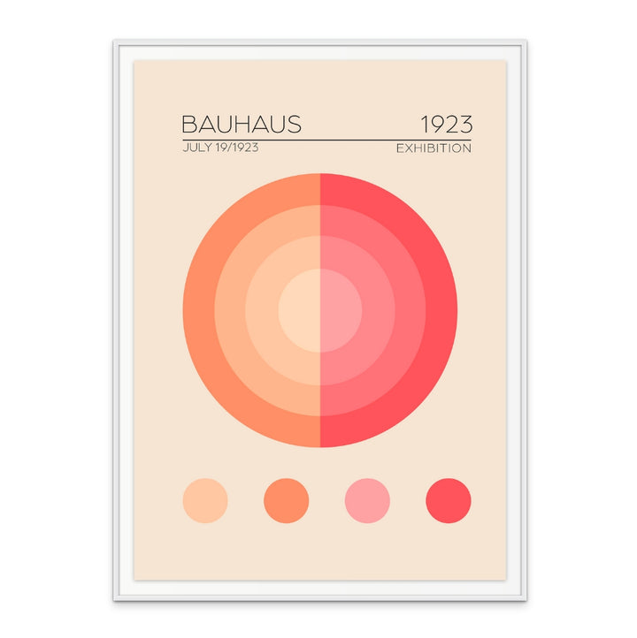 Bauhaus Pembe Daire Art Print