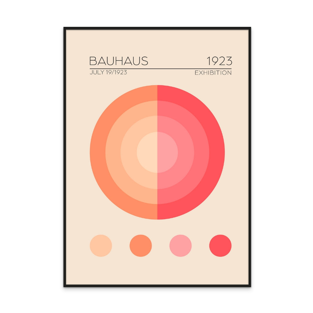 Bauhaus Pembe Daire Art Print