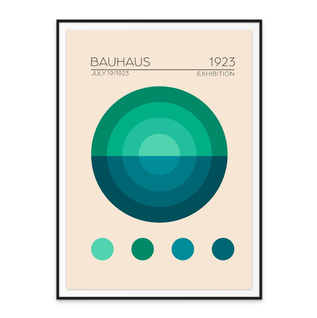 Bauhaus Mavi Daire Art Print