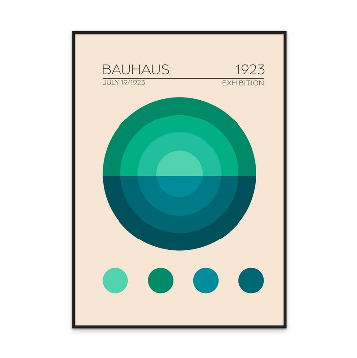 Bauhaus Mavi Daire Art Print