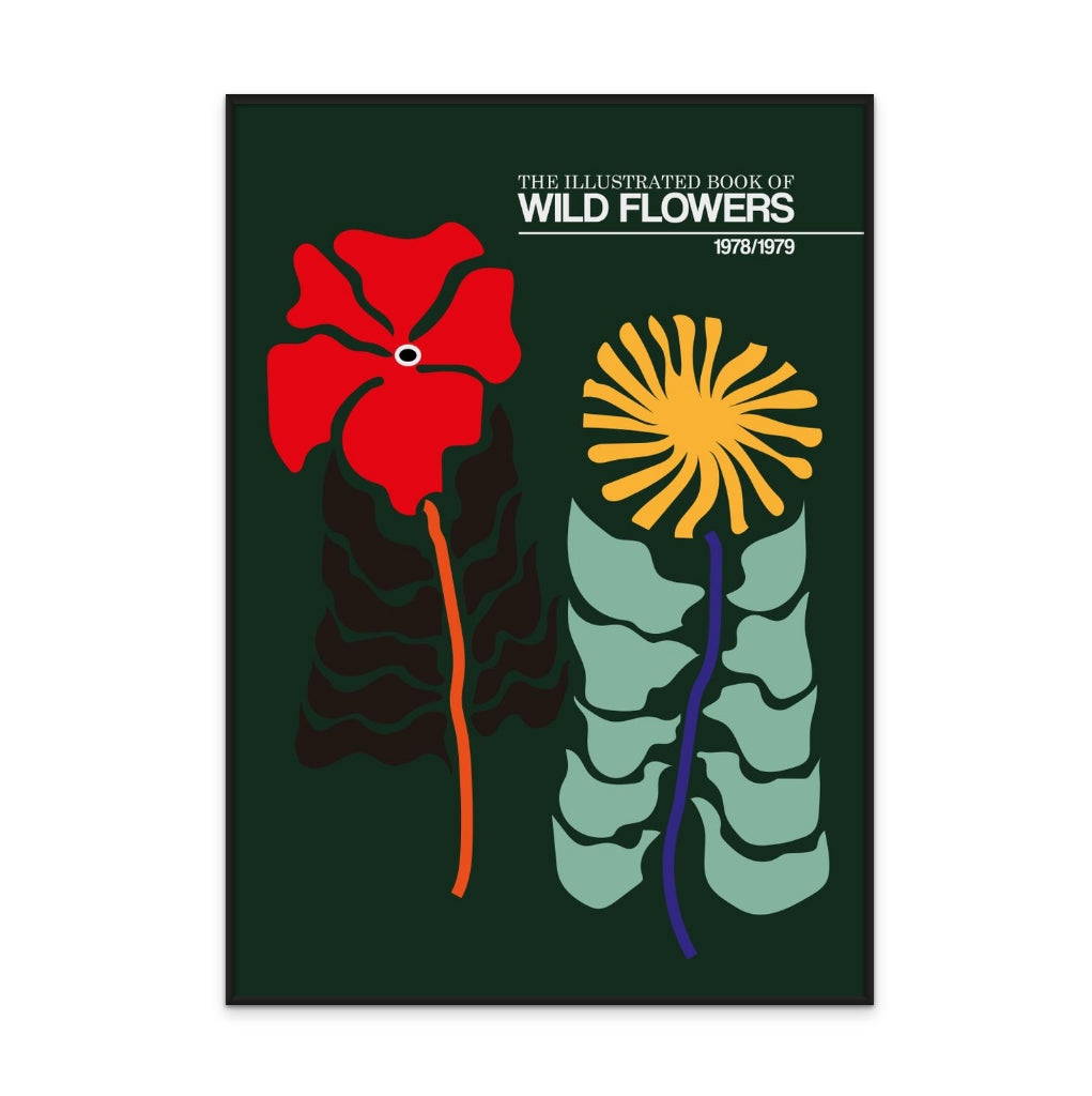 The Illustrated Book Of Wild Flowers Vol.2 Green Art Print