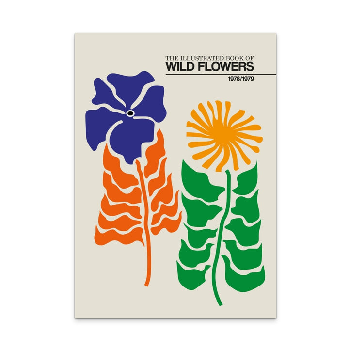 The Illustrated Book Of Wild Flowers Vol.2 Greige Art Print