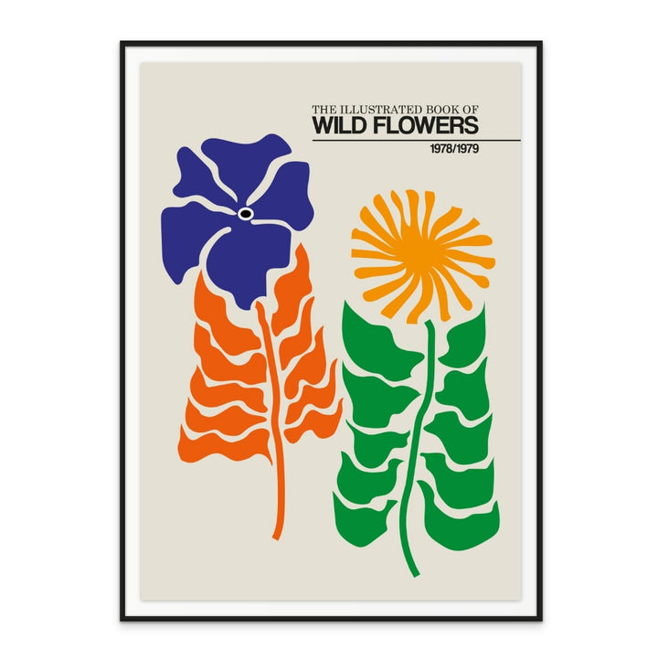 The Illustrated Book Of Wild Flowers Vol.2 Greige Art Print