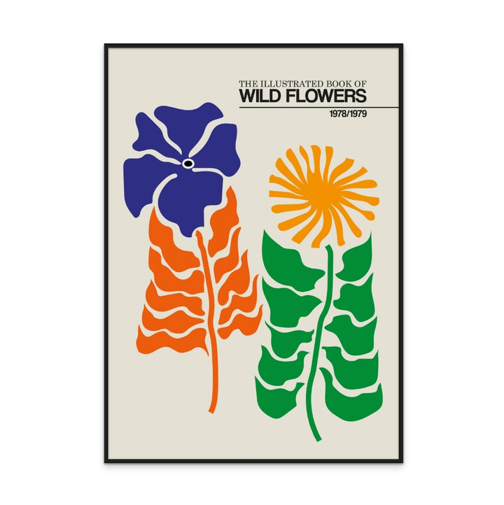 The Illustrated Book Of Wild Flowers Vol.2 Greige Art Print