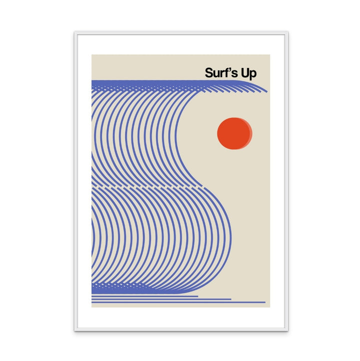 Surf's Up Biscuit Blue Art Print